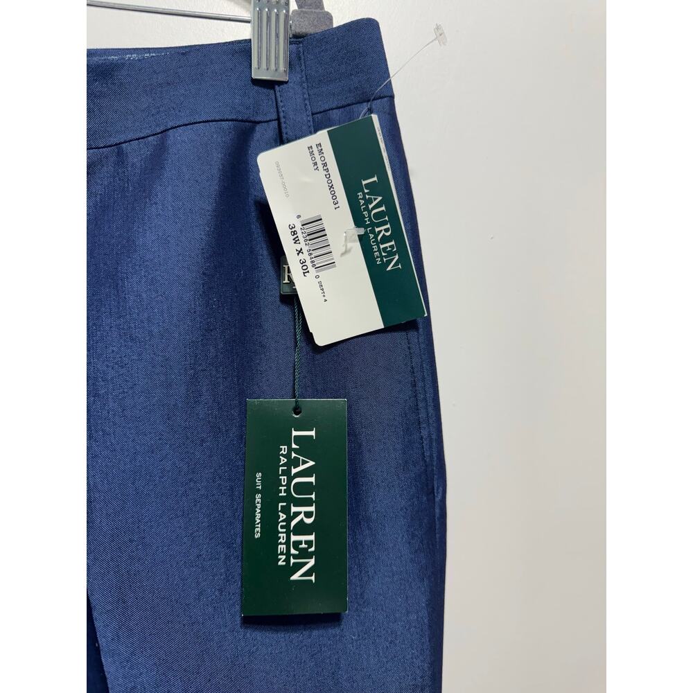 Lauren Ralph Lauren Mens Classic-Fit Flat Front Dress Pants Emory Navy 38x30 NWT - Picture 4 of 5